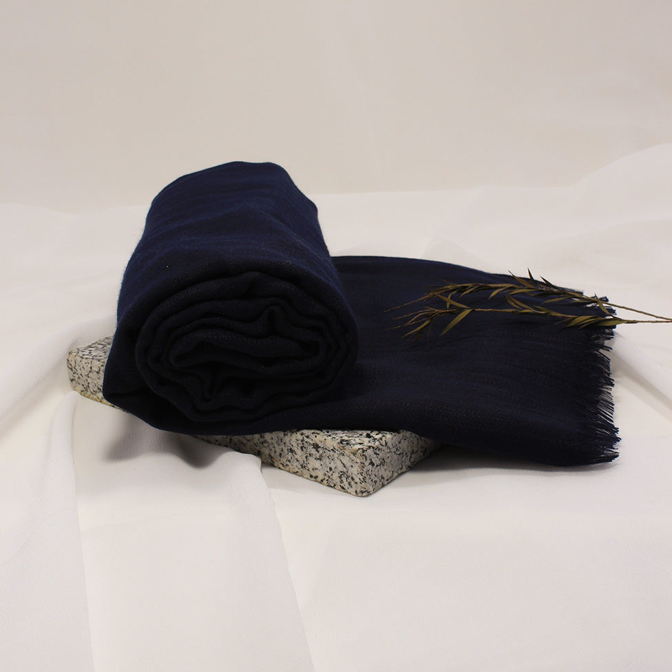 Turkish Lawn - Navy Blue - Scarfs.pk