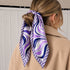 Purple Swirl Retro Silk Bandana