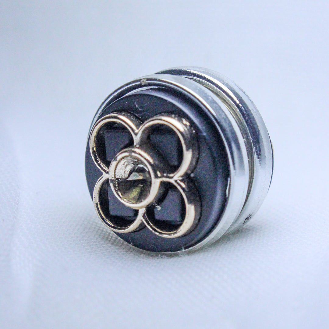 Black Flower Scarfs Magnetic Pin - Scarfs.pk