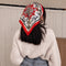 Red Strap & Buckle Printed Silk Bandana