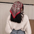Bohemian Red Printed Silk Bandana