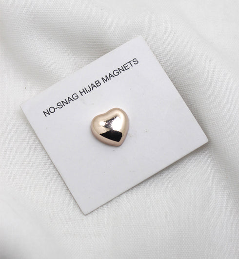Golden Heart Magnet Pin - Scarfs.pk