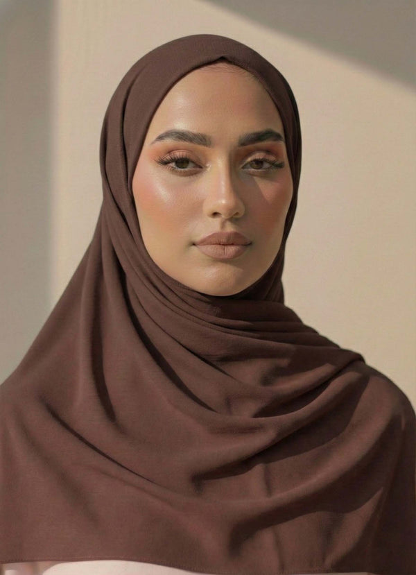 Georgette Hijab - Burnt Umber