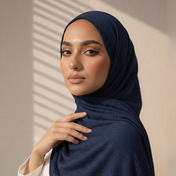 Smooth Crinkle Crimps - NAVY BLUE