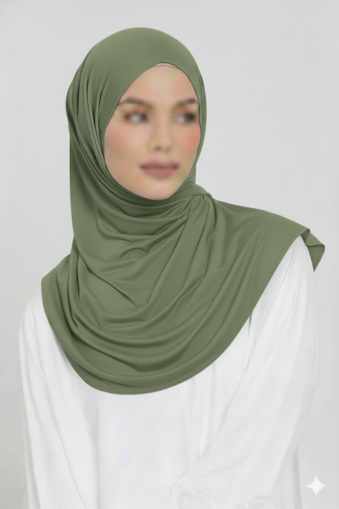 Jersey Hijab - Leaf Green