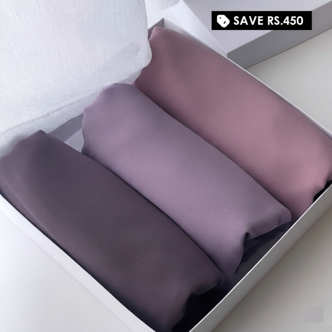 Georgette Hijabs Online in Pakistan - Georgette – Bundle of 3
