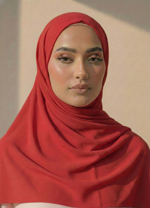 Georgette Hijab – Candy Red
