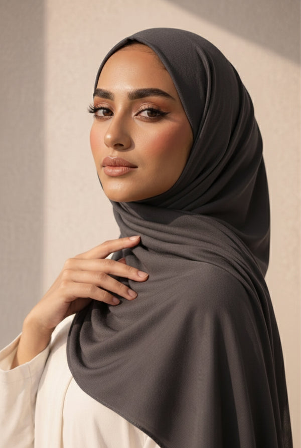 Modal Hijab - Charcoal