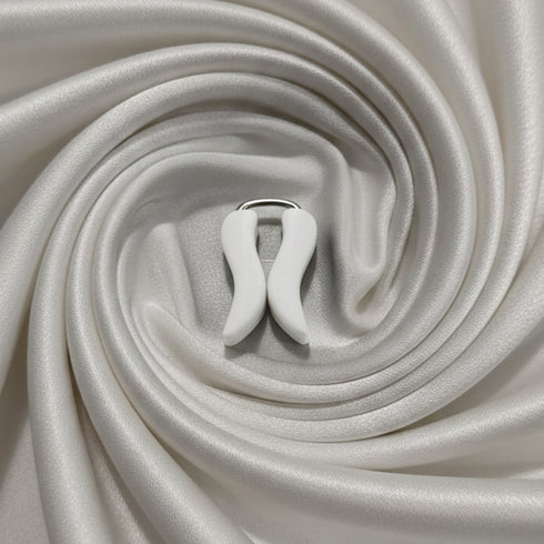 White Clip Pin holder for Scarfs