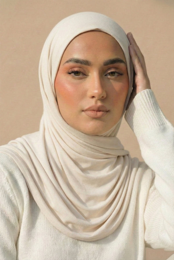 Jersey Hijab - Off White