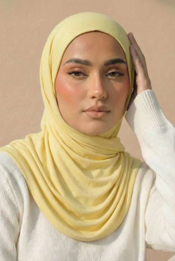 Jersey Hijab - Light Lemon