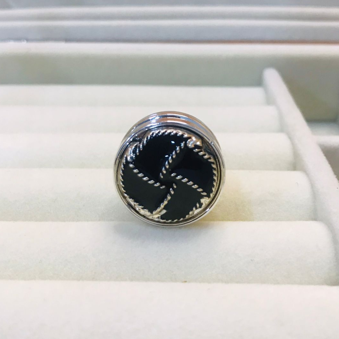 Black Flower Scarfs Magnetic Pin - Scarfs.pk