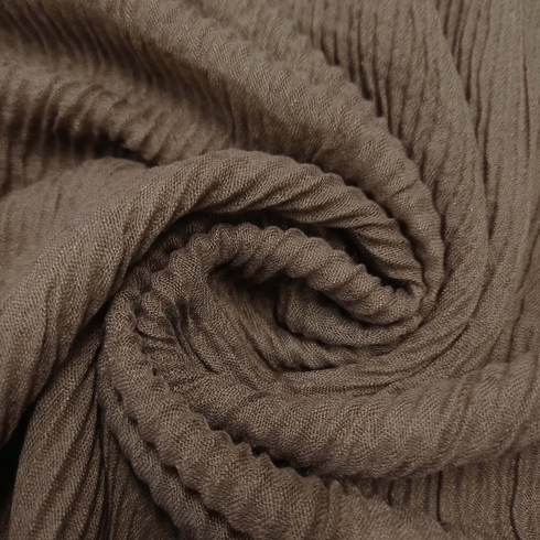 Crinkle Lawn - Brown - Scarfs.pk