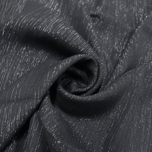 Crinkle Chiffon Zari Coated (Occasions Partner) - Black - Scarfs.pk