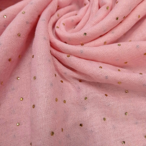 Diamond Stone Crimps - Baby Pink - Scarfs.pk