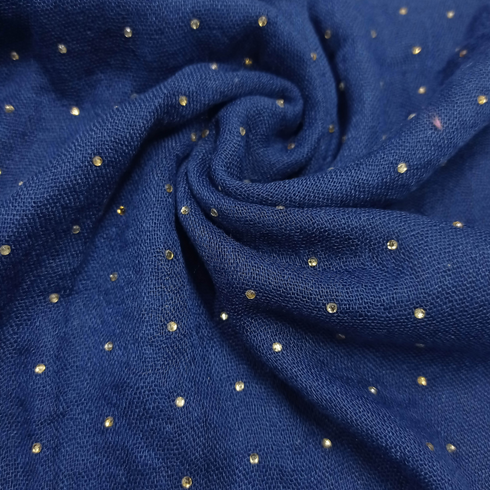 Diamond Stone Crimps - Navy Blue - Scarfs.pk