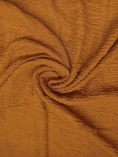 Smooth Crinkle Crimps - Hazelnut Brown - Scarfs.pk