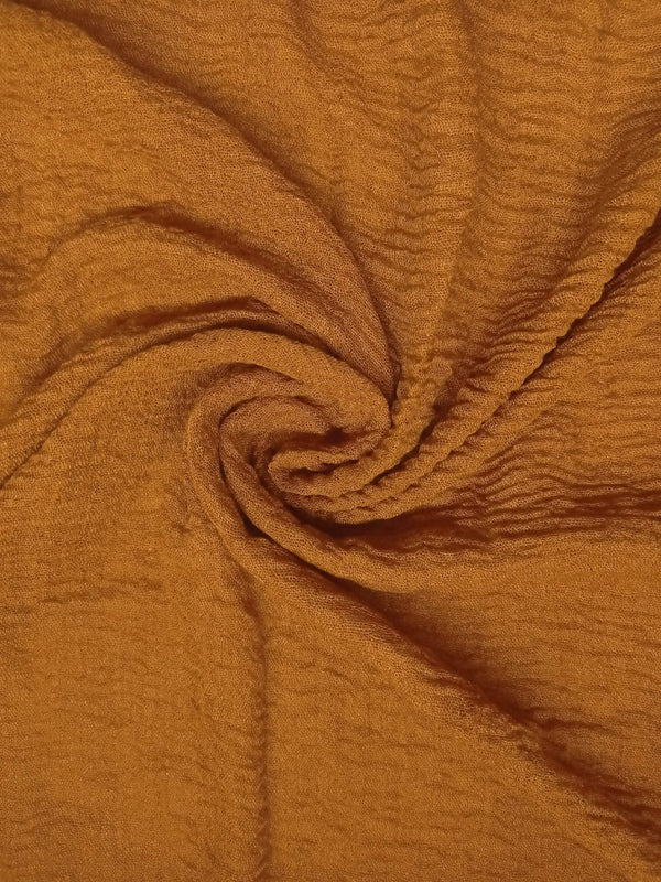 Smooth Crinkle Crimps - Hazelnut Brown - Scarfs.pk