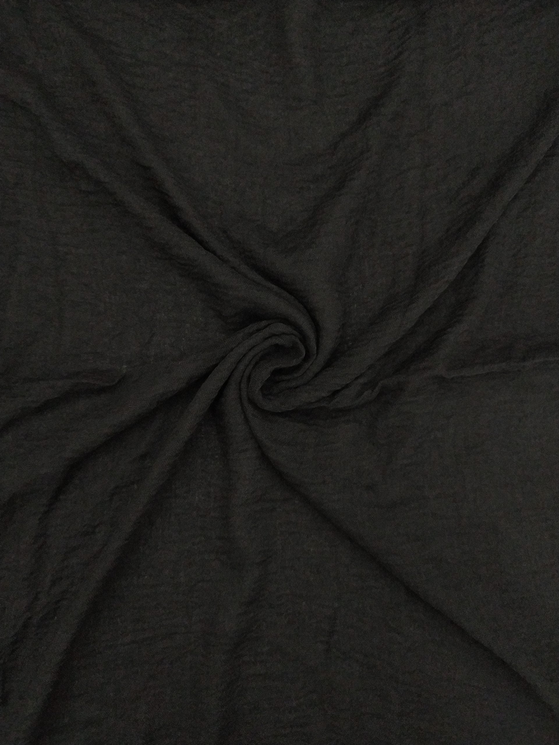 Smooth Crinkle Crimps - BLACK - Scarfs.pk