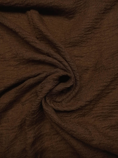 Smooth Crinkle Crimps - DARK COFFEE - Scarfs.pk