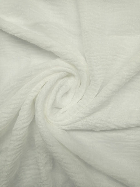 Smooth Crinkle Crimps - Off White - Scarfs.pk