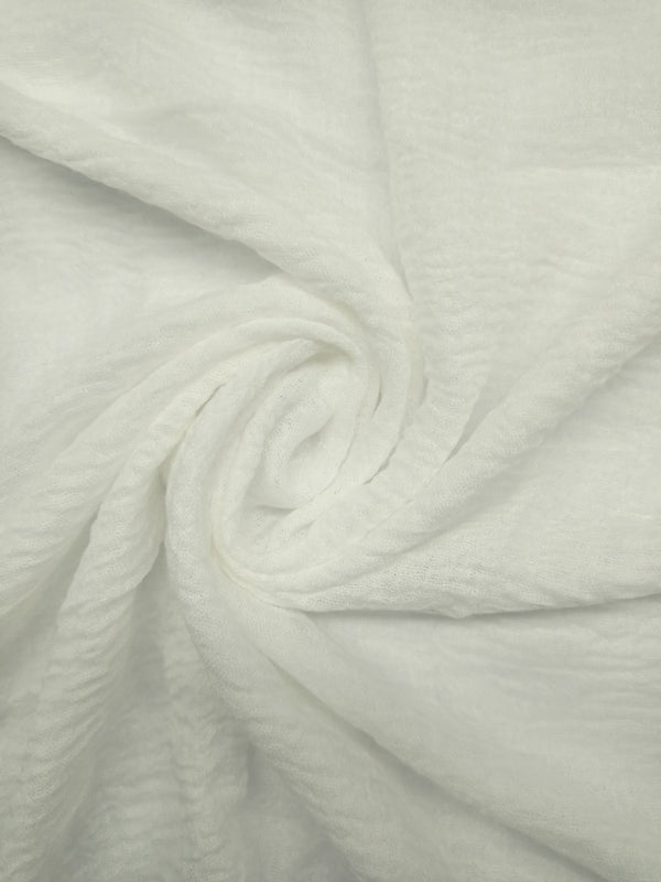 Smooth Crinkle Crimps - Off White - Scarfs.pk