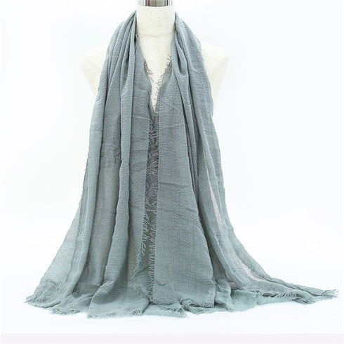 Smooth Crinkle Crimps - STONE GREY - Scarfs.pk