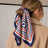Retro Geometric Maze Silk Bandana