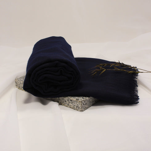 Turkish Lawn - Navy Blue - Scarfs.pk
