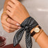 Classic Black Polka Dot Silk Bandana