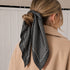 Classic Black Polka Dot Silk Bandana