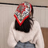 Red Strap & Buckle Printed Silk Bandana