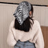 Black & White Zebra Wave Silk Bandana