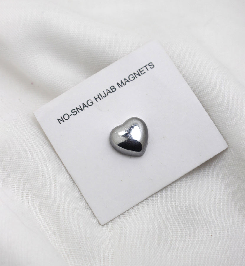 Silver Heart Magnet Pin