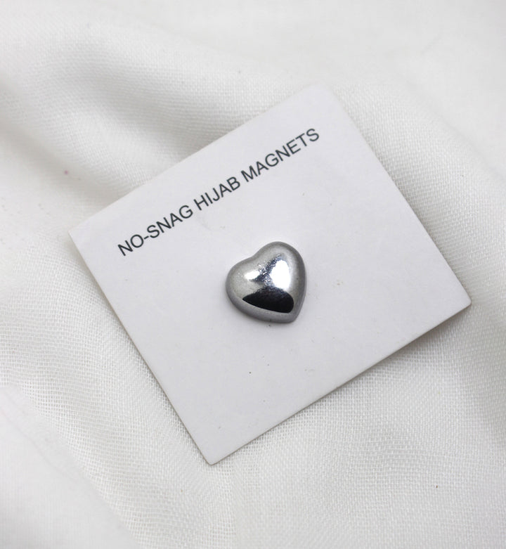 Silver Heart Magnet Pin