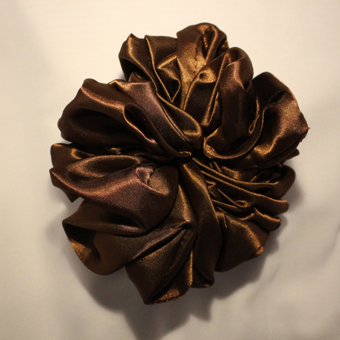 Scrunchie Hair Tie - Brown - Scarfs.pk