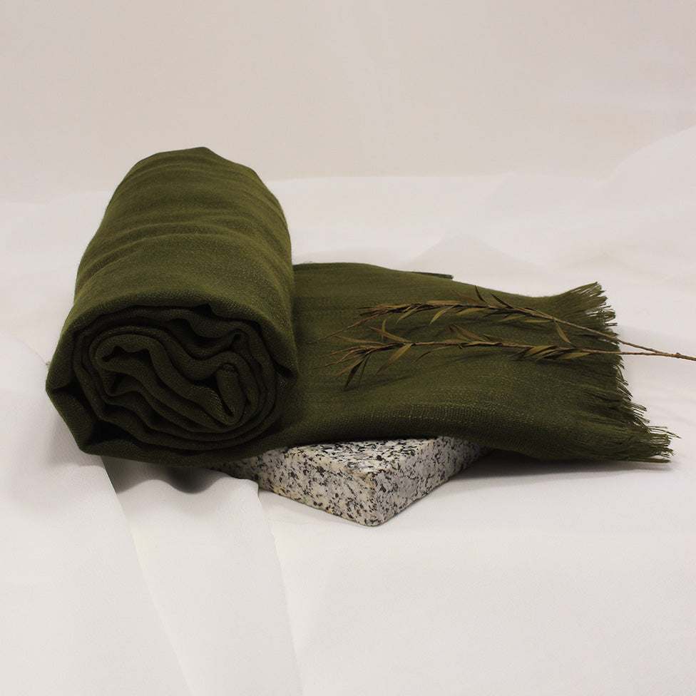 Turkish Lawn - Dark Olive Green - Scarfs.pk