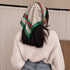 Emerald Stripe Monogram Silk Bandana