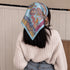 Sky Blue Ornamental Paisley Silk Bandana