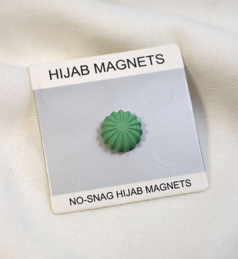 Apple Green Sun Flowers Style Magnet Pin - Scarfs.pk