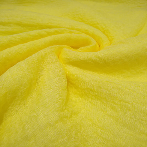 Smooth Crinkle Crimps - Bright Yellow - Scarfs.pk