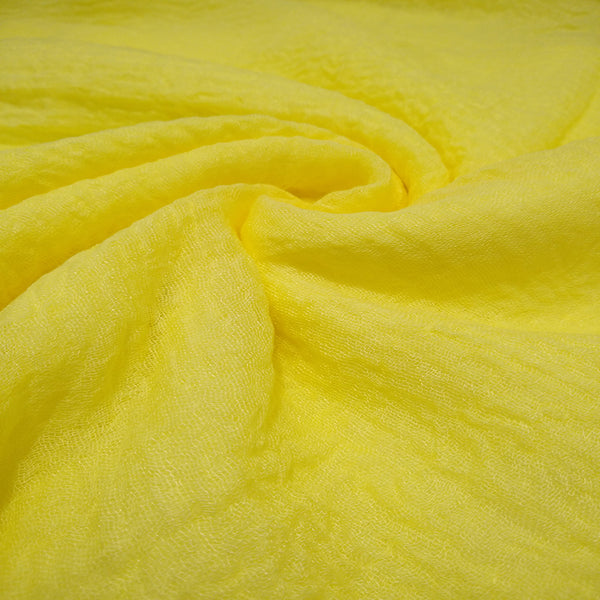 Smooth Crinkle Crimps - Bright Yellow - Scarfs.pk