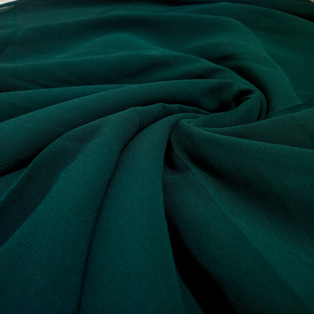 Georgette Hijab – Peacock Green-SCARFS.PK
