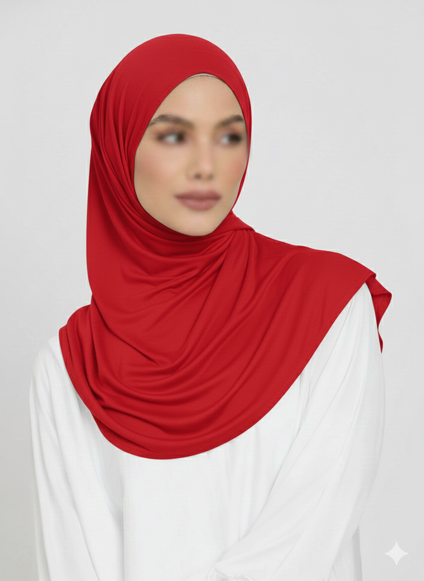Jersey Hijab - Candy Red