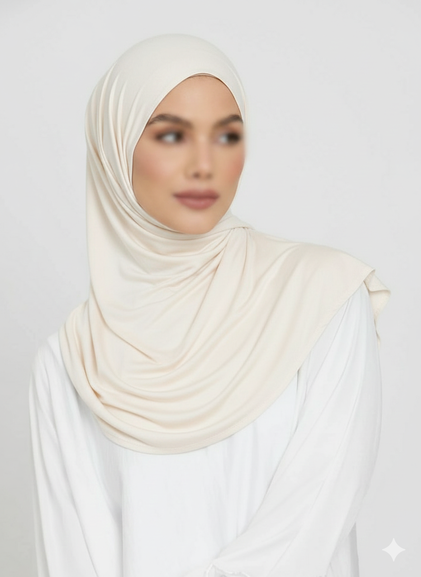 Jersey Hijab - Off White