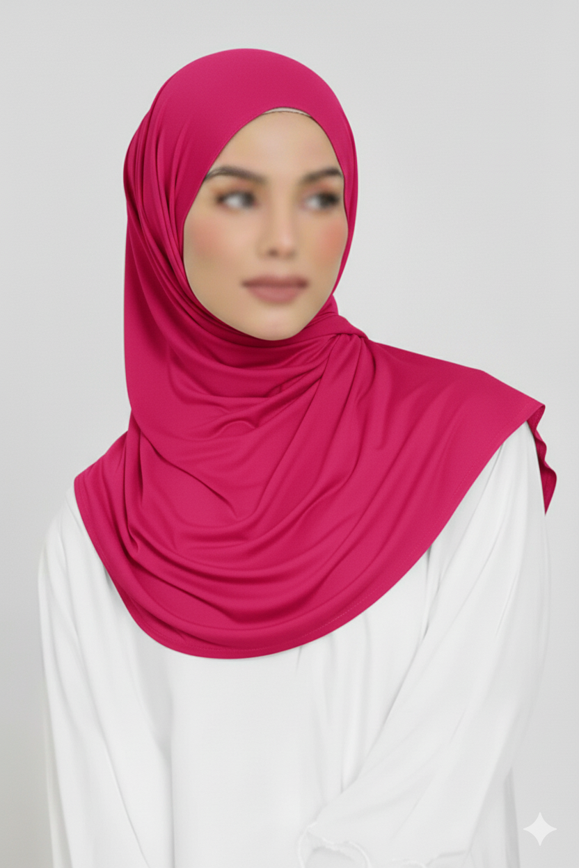 Jersey Hijab - Shocking Pink