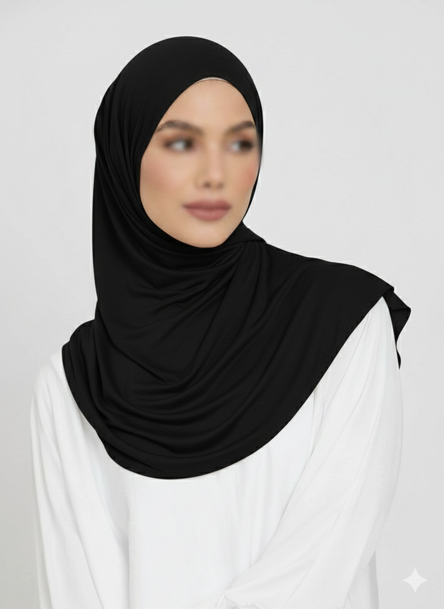 Jersey Hijab - Black