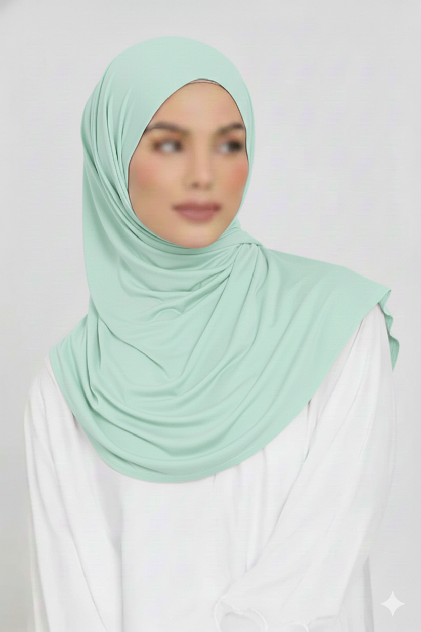 Jersey Hijab - Mint Green