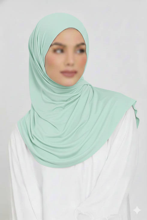 Jersey Hijab - Mint Green