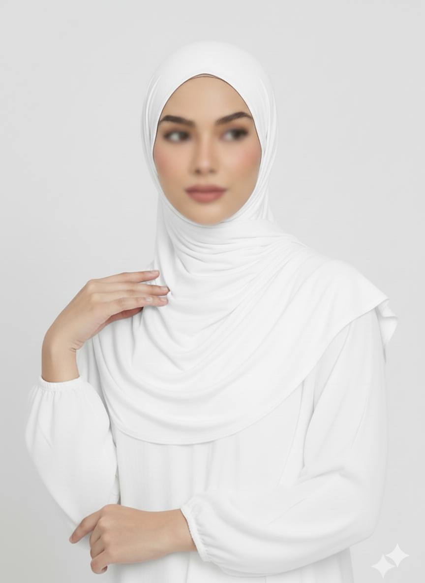 Modal Hijab - White